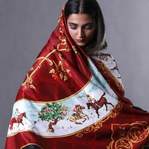 Scarf with Chovgan design