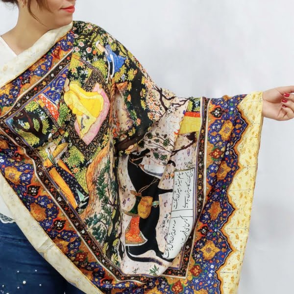 Scarf with Shahnameh design