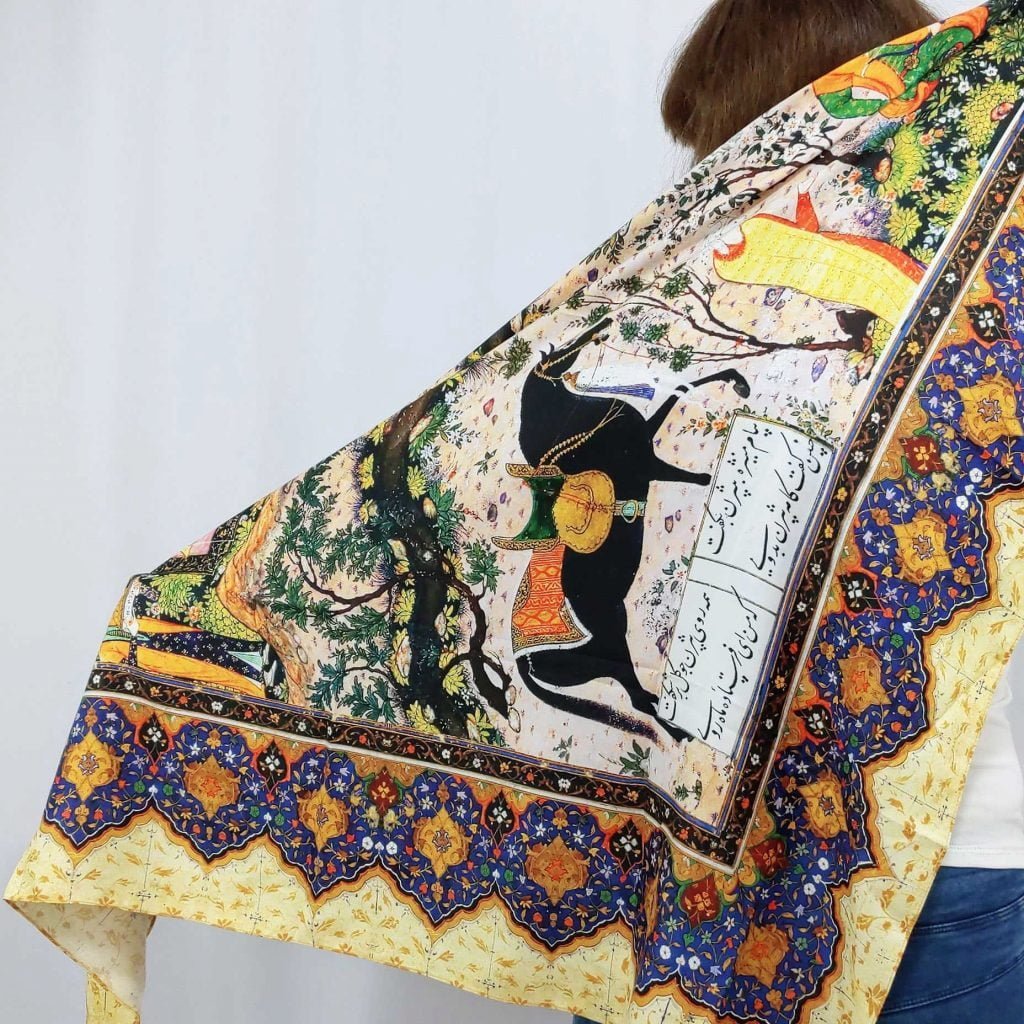 Scarf with Shahnameh design