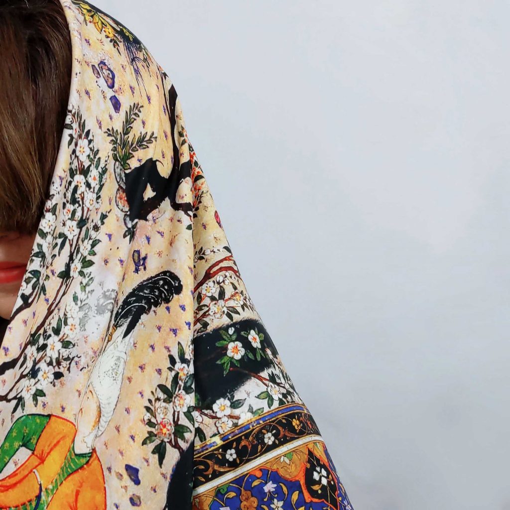 Scarf with Shahnameh design