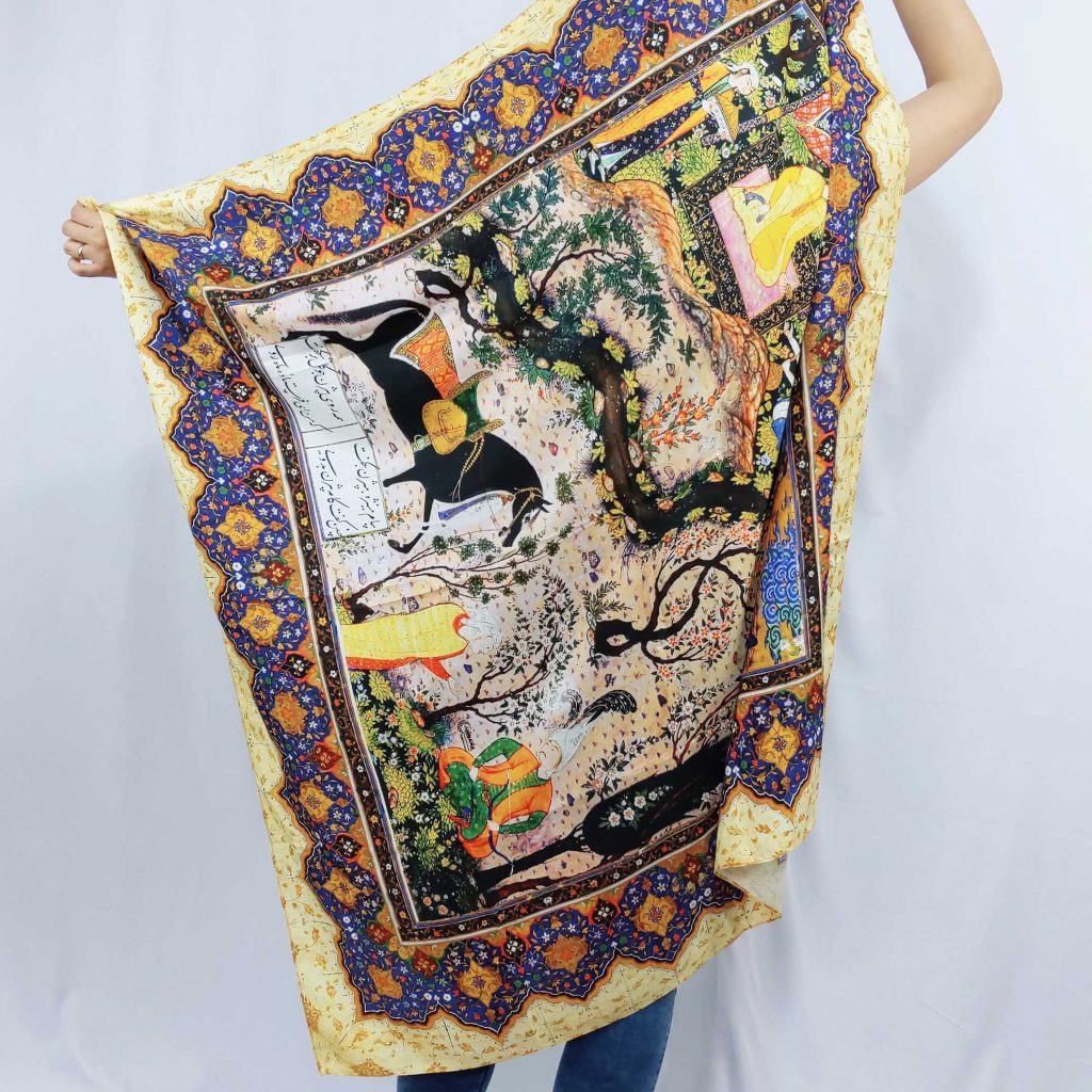 Scarf with Shahnameh design