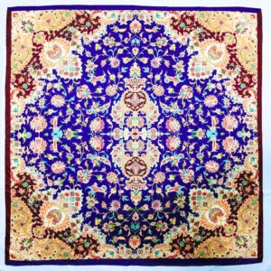 Silk Scarf with Tile Pattern