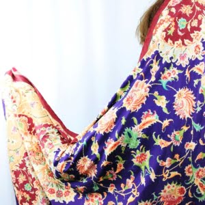 Silk Scarf with Tile Pattern