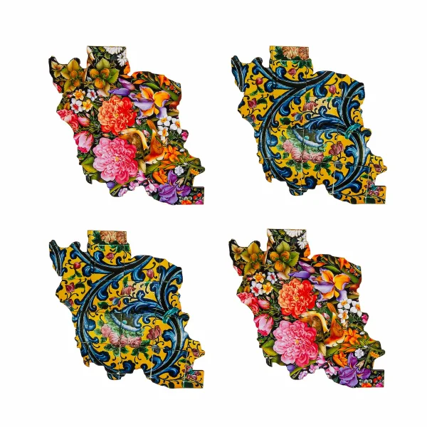 Set of 4 Iran Map Coasters
