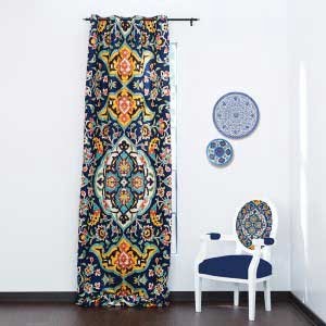 Seven Color Tile Design Curtains
