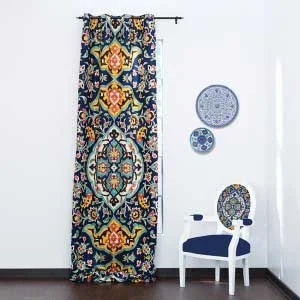 Seven Color Tile Design Curtains-130 x 290cm