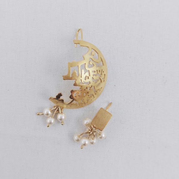 Silver Crescent Earrings