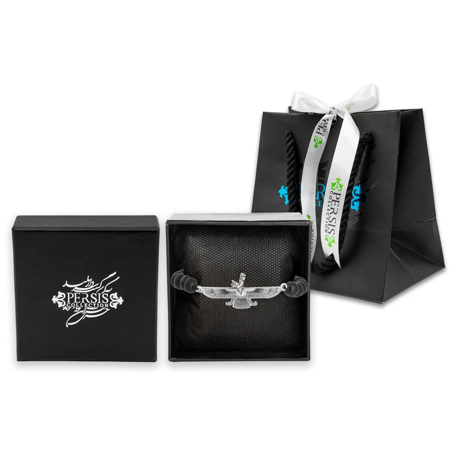 Silver Farvahar Black Amethyst Bracelet - 925 Silver