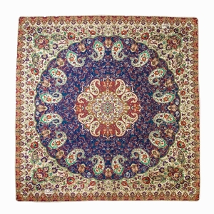 Square Elegant Navy Termeh Tablecloth
