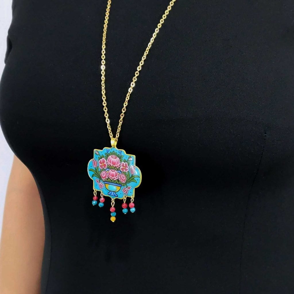 TILE MOSQUE PATTERN NECKLACE