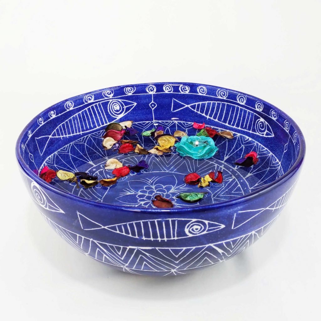 TORANJ LARGE DISH 31 cm-BLUE