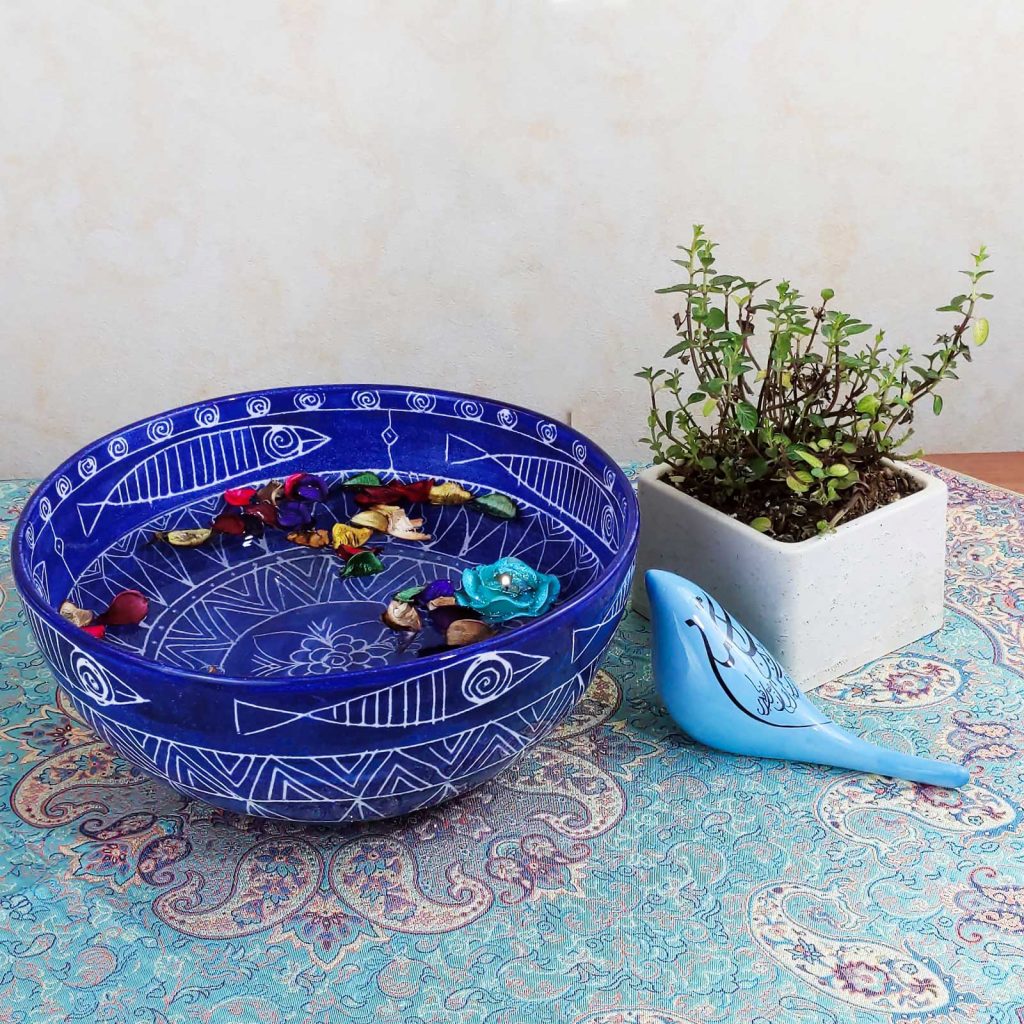 TORANJ LARGE DISH 31 cm-BLUE