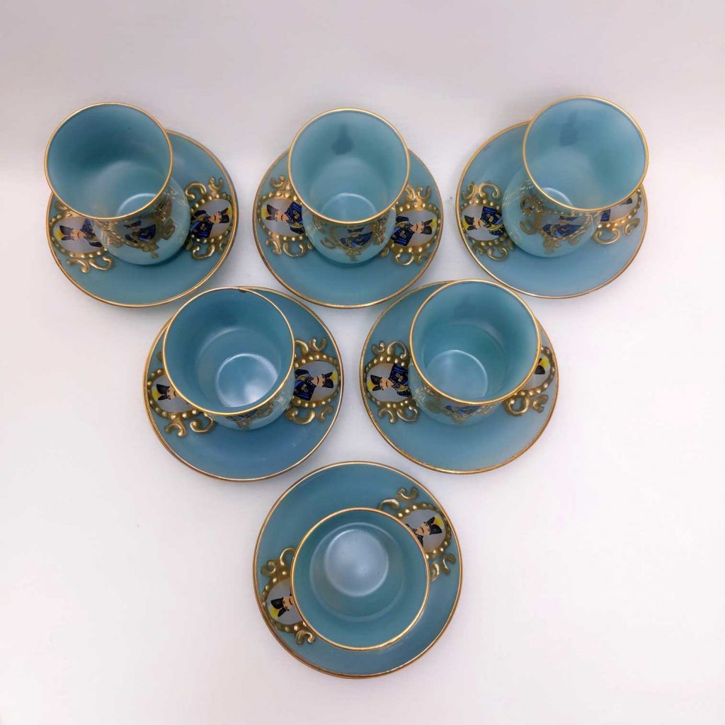TURQUOISE TEACUP & SAUCER
