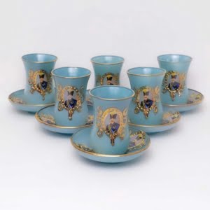 TURQUOISE TEACUP & SAUCER
