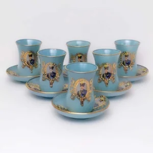 Turquoise Teacup and Saucer