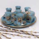 TURQUOISE TEACUP & SAUCER SET