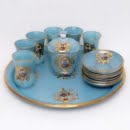 TURQUOISE TEACUP & SAUCER SET