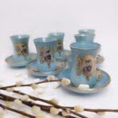 TURQUOISE TEACUP & SAUCER SET