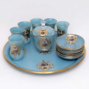 TURQUOISE TEACUP & SAUCER SET