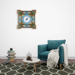 Tazhib Khatam Clock - 33 cm