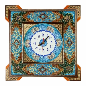 Tazhib Khatam Clock - 33 cm