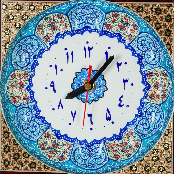 Tazhib Khatam Clock – 35cm