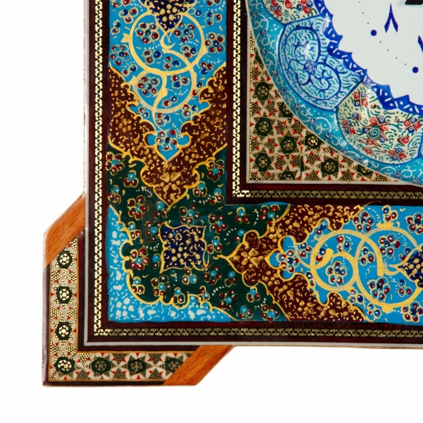 Tazhib Khatam Clock – 35cm