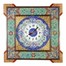 Tazhib Khatam Clock - 38cm Turquoise