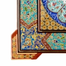 Tazhib Khatam Clock - 38cm Turquoise