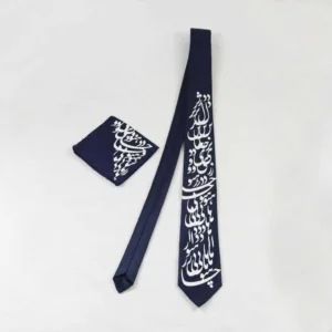 Black Tie with calligraphic design