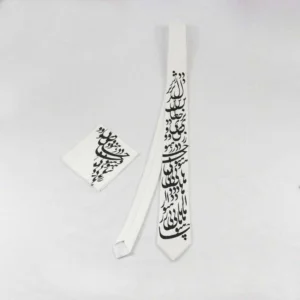 White Tie with Calligraphic Design