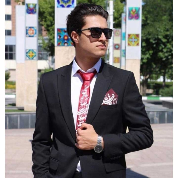 White Tie with Calligraphic Design