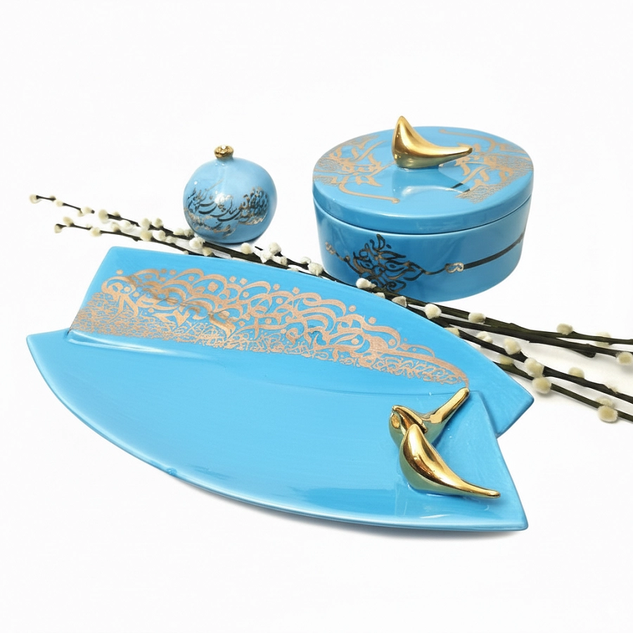 Turquoise Art Platter