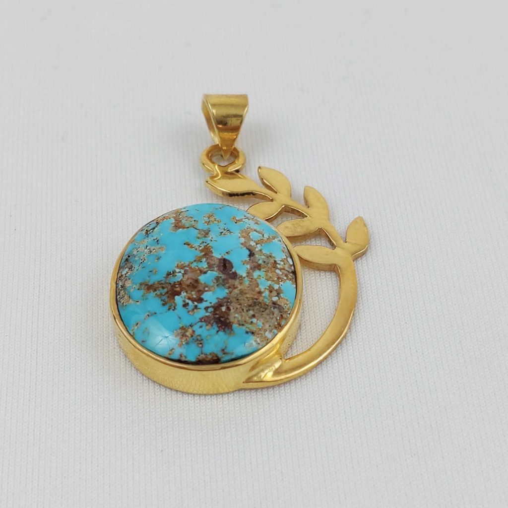 Turquoise and Silver Oval Necklace