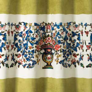 Vase Tile Design Curtain