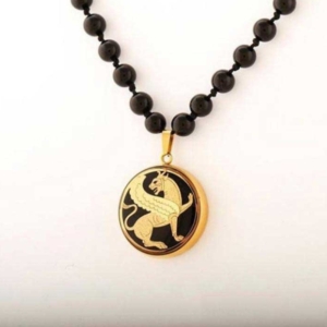 WINGED LION NECKLACE GOLD