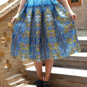 Women's skirt with Qajar tile designs