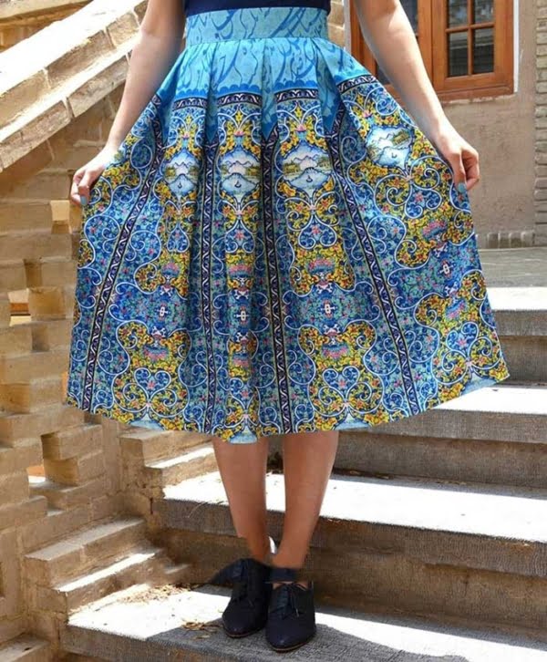 Women's skirt with Qajar tile designs