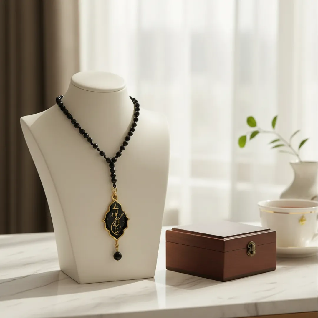 Only Sin 24k Gold Poetry Pattern Necklace