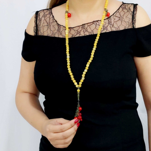 Yellow Agate Stone Necklace