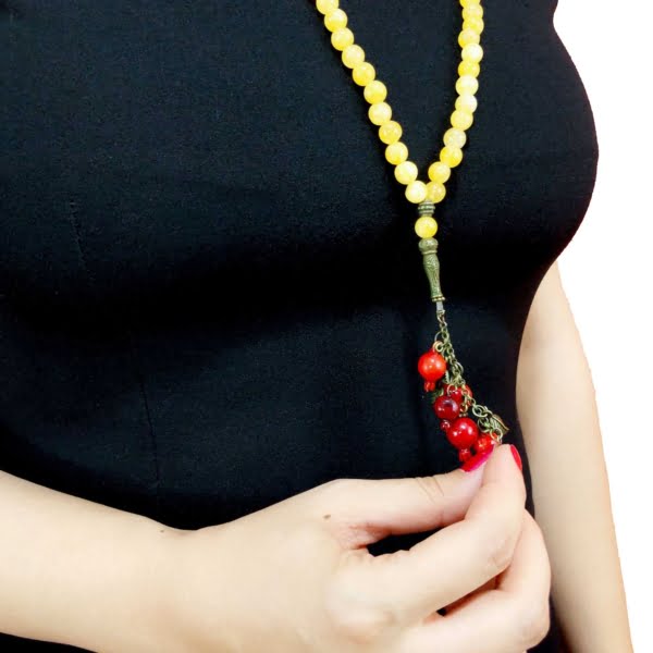 Yellow Agate Stone Necklace