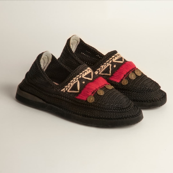 Black and Red Giveh Shoes