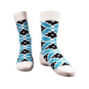 blue tile cotton socks 1