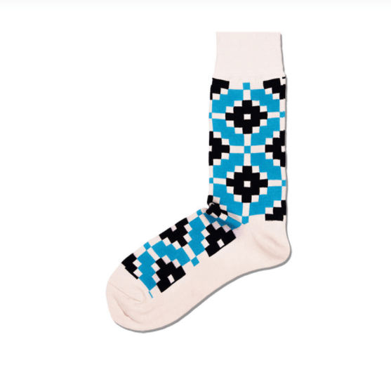 TILE PATTERN COTTON SOCKS