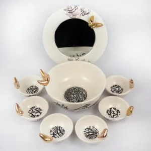 Golden Birds Haft-seen Set