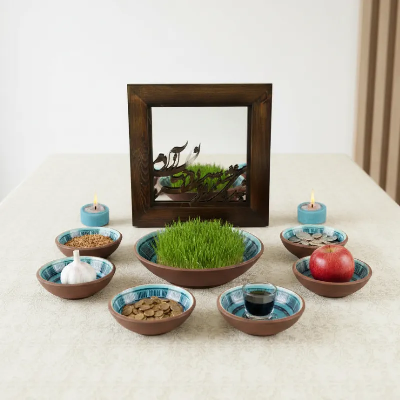 PERSIAN ART HAFT SIN SET