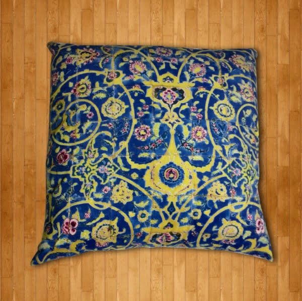 FLORAL FLOOR CUSHION COVER-Persis Collection