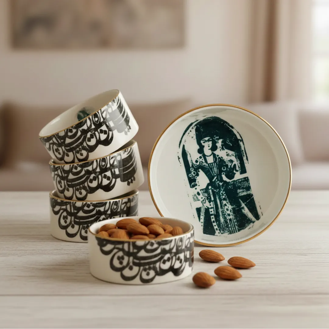 Qajar Girl Plates Set