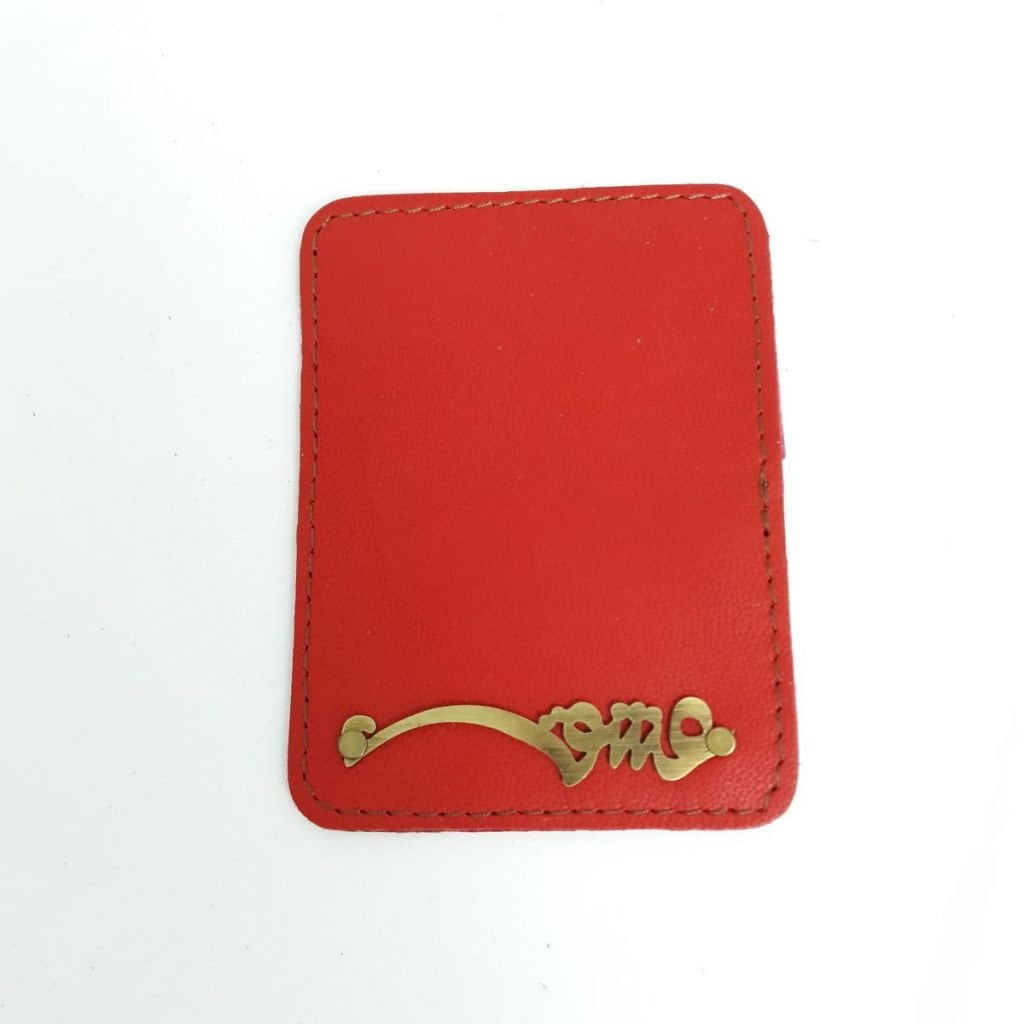 Love Calligraphy Card Wallet red