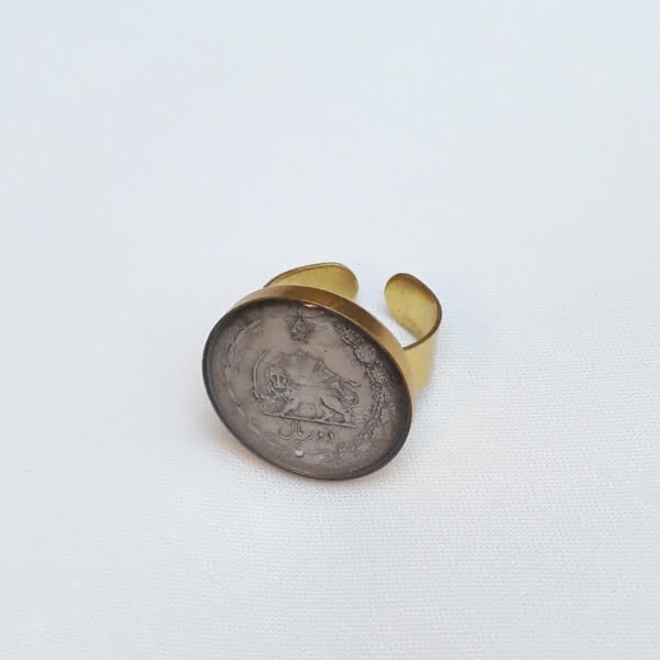 Pahlavi Coin Ring and Earring